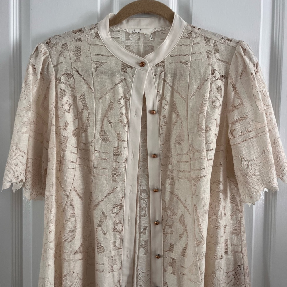 Cream Lace vintage Top